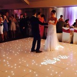 white dancefloor hire
